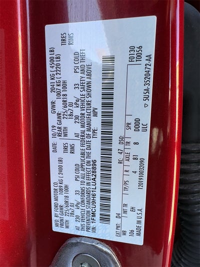 2020 Ford Escape SEL