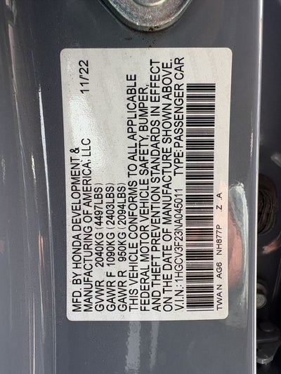 2022 Honda Accord Hybrid Sport