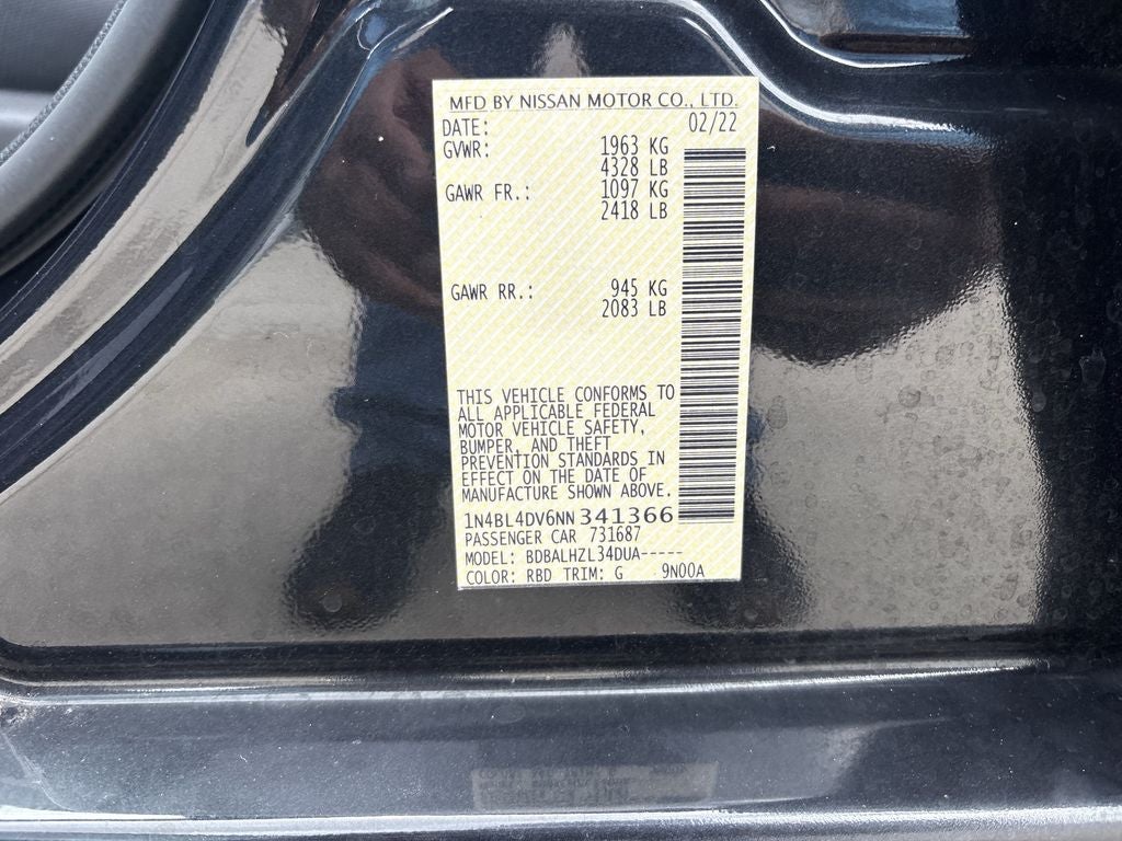 2022 Nissan Altima 2.5 SV