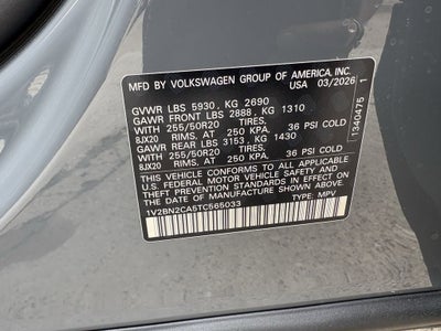 2026 Volkswagen Atlas 2.0T SEL