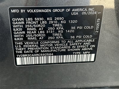 2024 Volkswagen Atlas 2.0T SEL