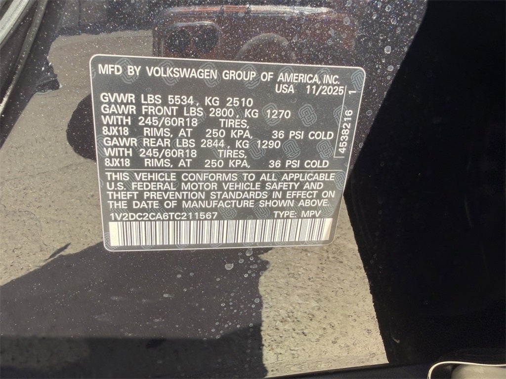 2026 Volkswagen Atlas Cross Sport 2.0T SE