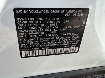 2026 Volkswagen Atlas Cross Sport 2.0T SE