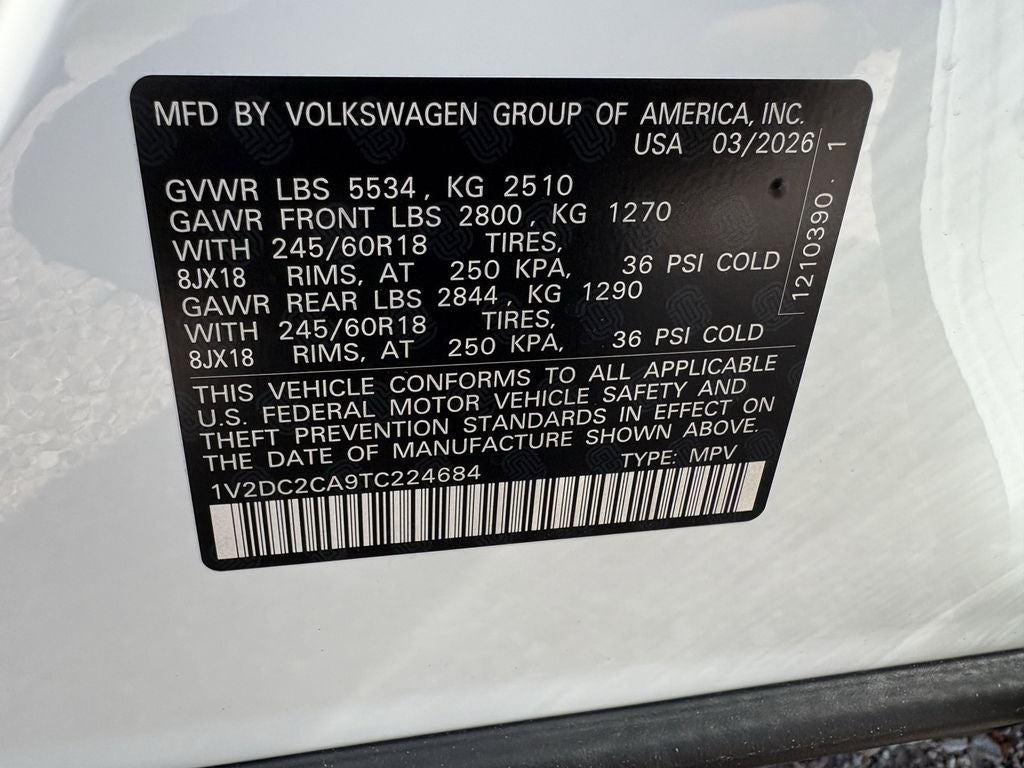 2026 Volkswagen Atlas Cross Sport 2.0T SE