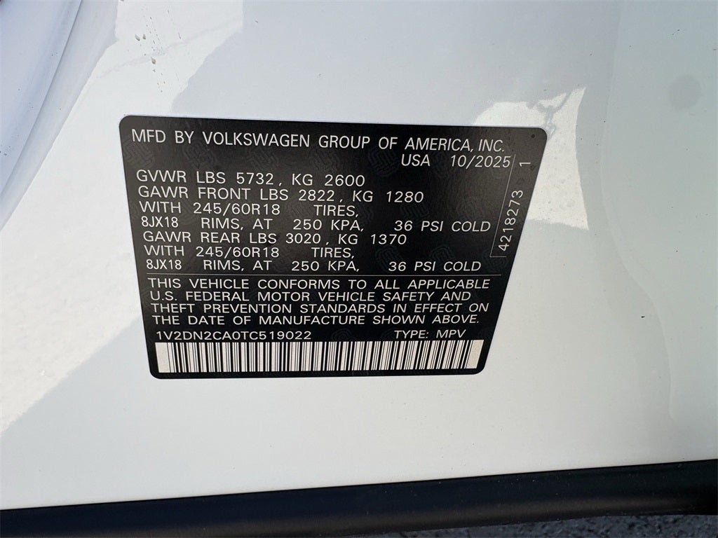 2026 Volkswagen Atlas 2.0T SE