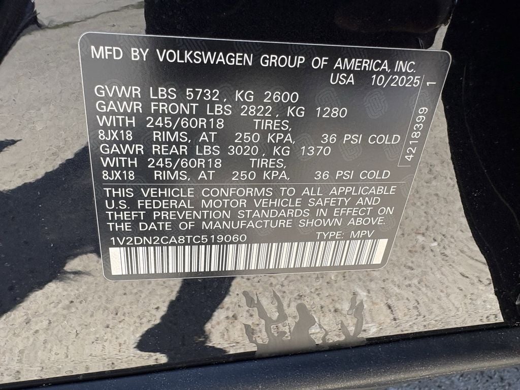 2026 Volkswagen Atlas 2.0T SE