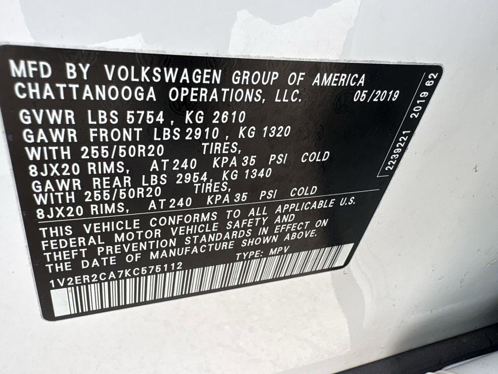 2019 Volkswagen Atlas SEL