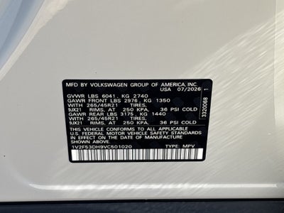 2027 Volkswagen Atlas 2.0T SEL