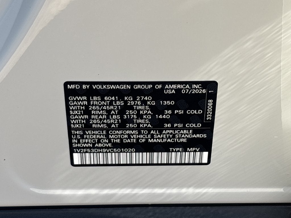 2027 Volkswagen Atlas 2.0T SEL