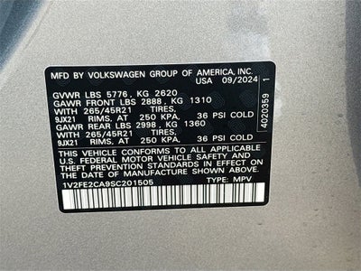 2025 Volkswagen Atlas Cross Sport 2.0T SEL Premium R-Line