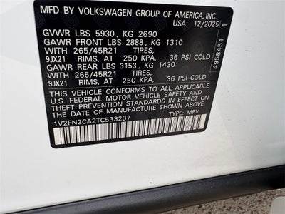 2026 Volkswagen Atlas 2.0T SEL Premium R-Line