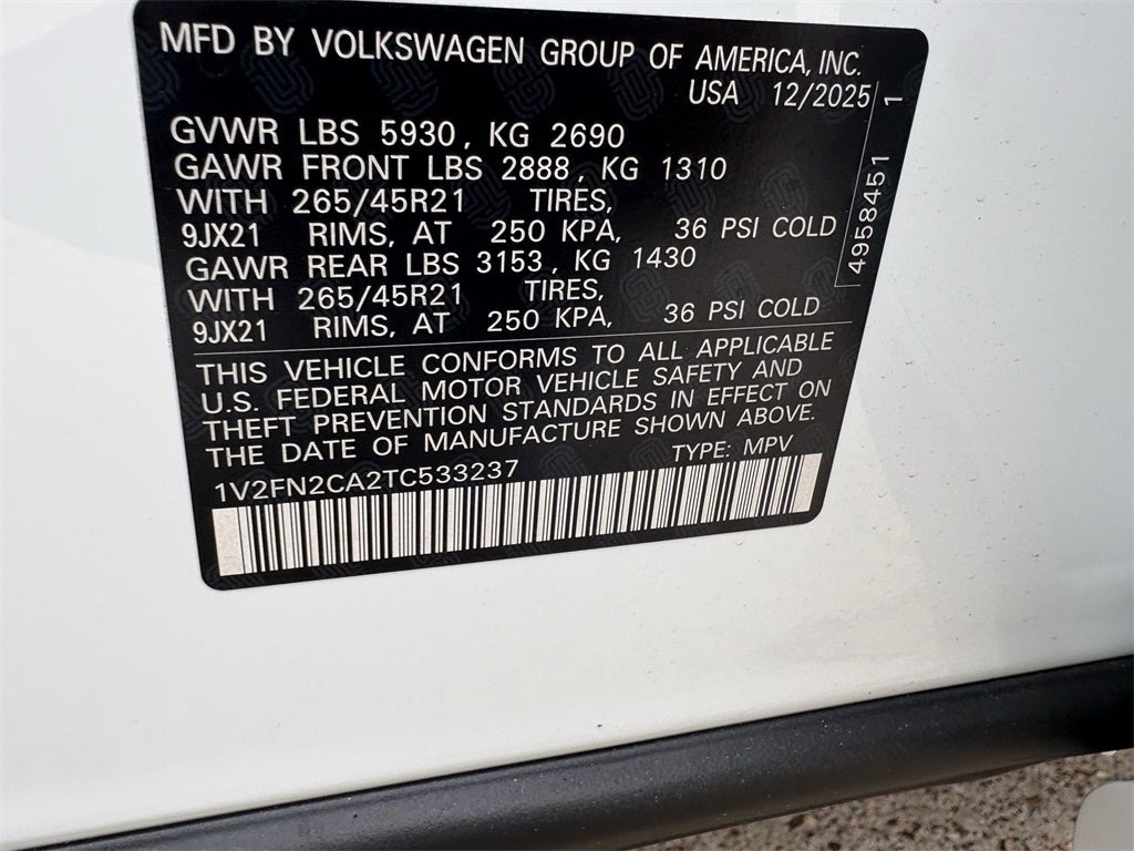 2026 Volkswagen Atlas 2.0T SEL Premium R-Line