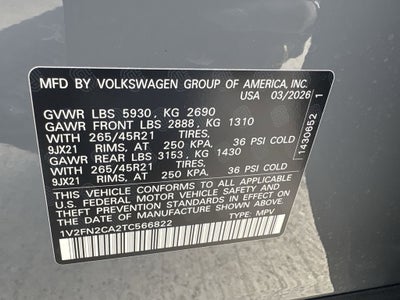 2026 Volkswagen Atlas 2.0T SEL Premium R-Line