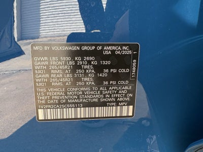 2025 Volkswagen Atlas 2.0T SEL Premium R-Line