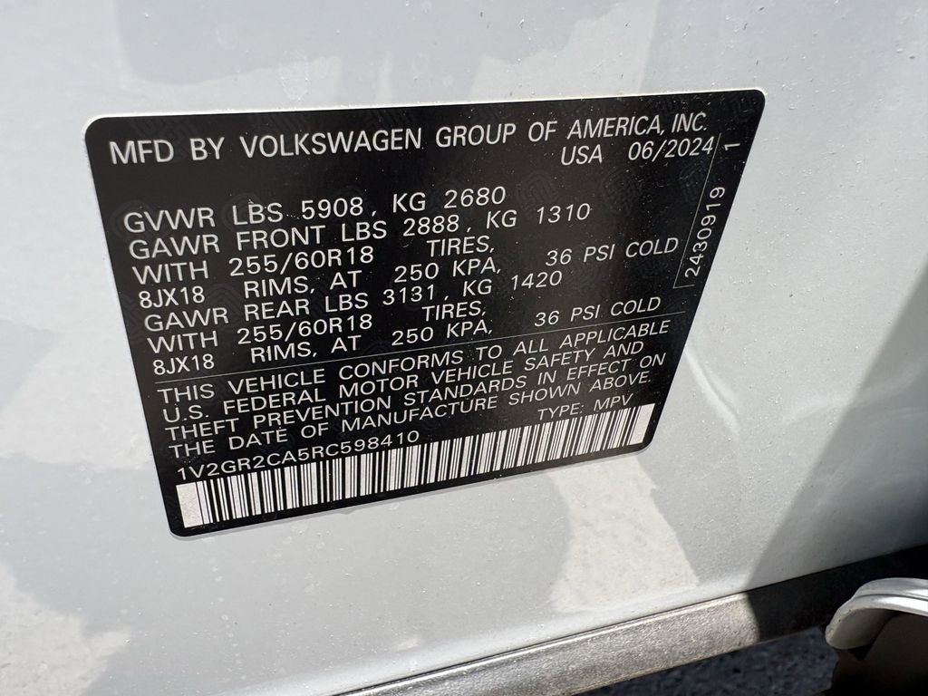 2024 Volkswagen Atlas 2.0T Peak Edition SEL