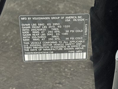 2027 Volkswagen Atlas 2.0T SE w/ Technology
