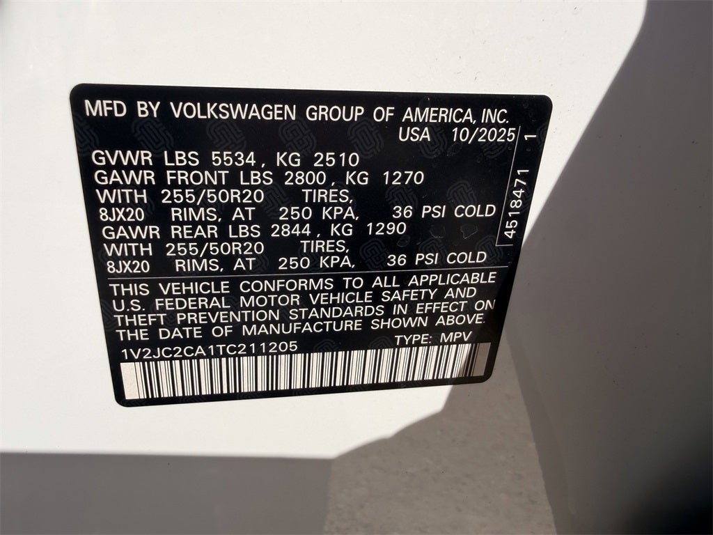 2026 Volkswagen Atlas Cross Sport 2.0T SE W/TECHNOLOGY