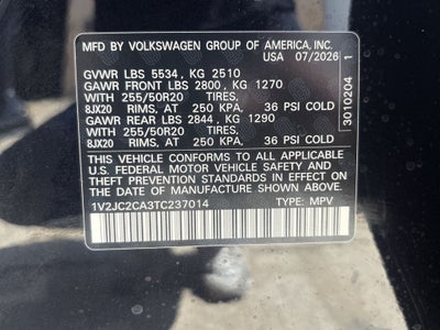 2026 Volkswagen Atlas Cross Sport 2.0T SE W/TECHNOLOGY