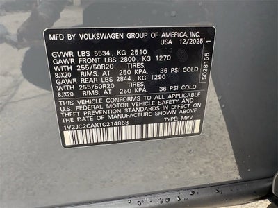 2026 Volkswagen Atlas Cross Sport 2.0T SE W/TECHNOLOGY