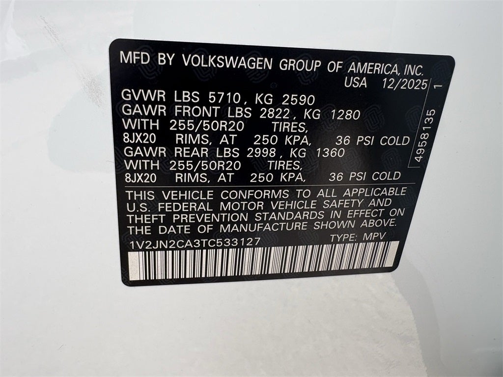 2026 Volkswagen Atlas 2.0T SE W/TECHNOLOGY