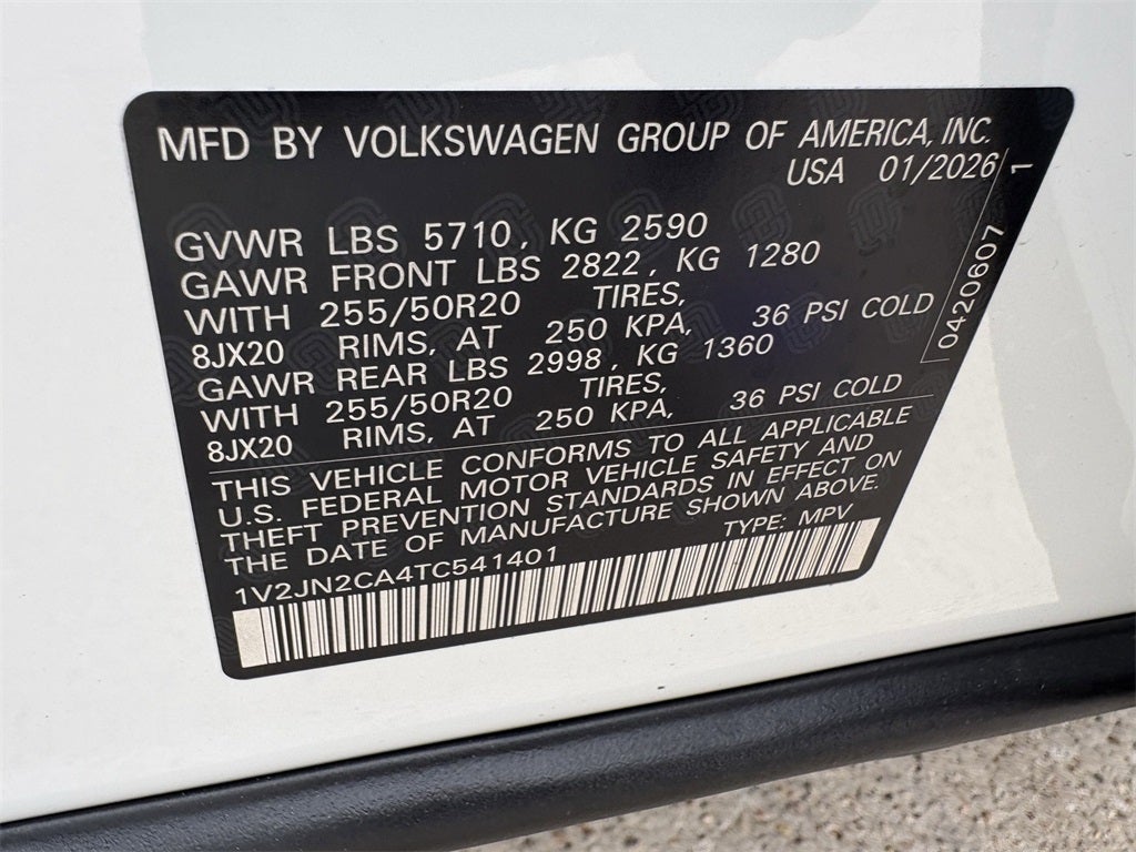 2026 Volkswagen Atlas 2.0T SE W/TECHNOLOGY