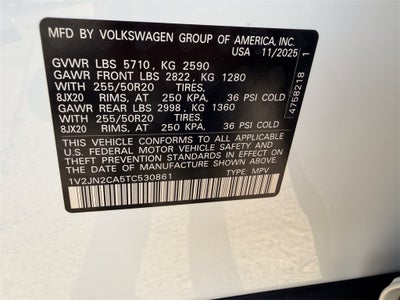 2026 Volkswagen Atlas 2.0T SE W/TECHNOLOGY