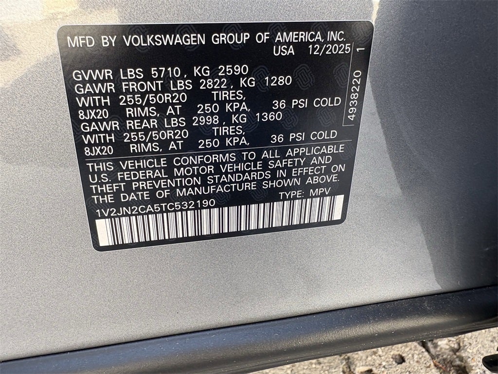 2026 Volkswagen Atlas 2.0T SE W/TECHNOLOGY