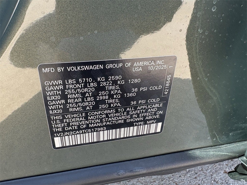 2026 Volkswagen Atlas 2.0T SE W/TECHNOLOGY