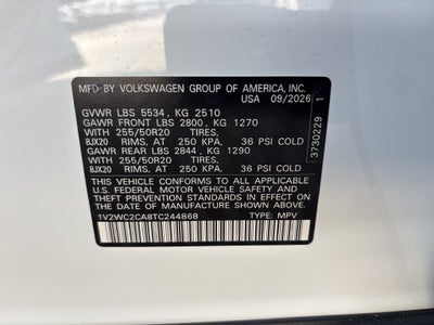 2026 Volkswagen Atlas Cross Sport 2.0T SE W/TECHNOLOGY