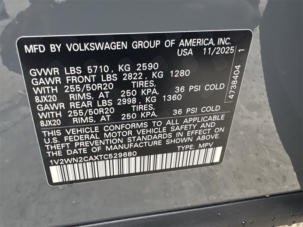2026 Volkswagen Atlas 2.0T SE W/TECHNOLOGY