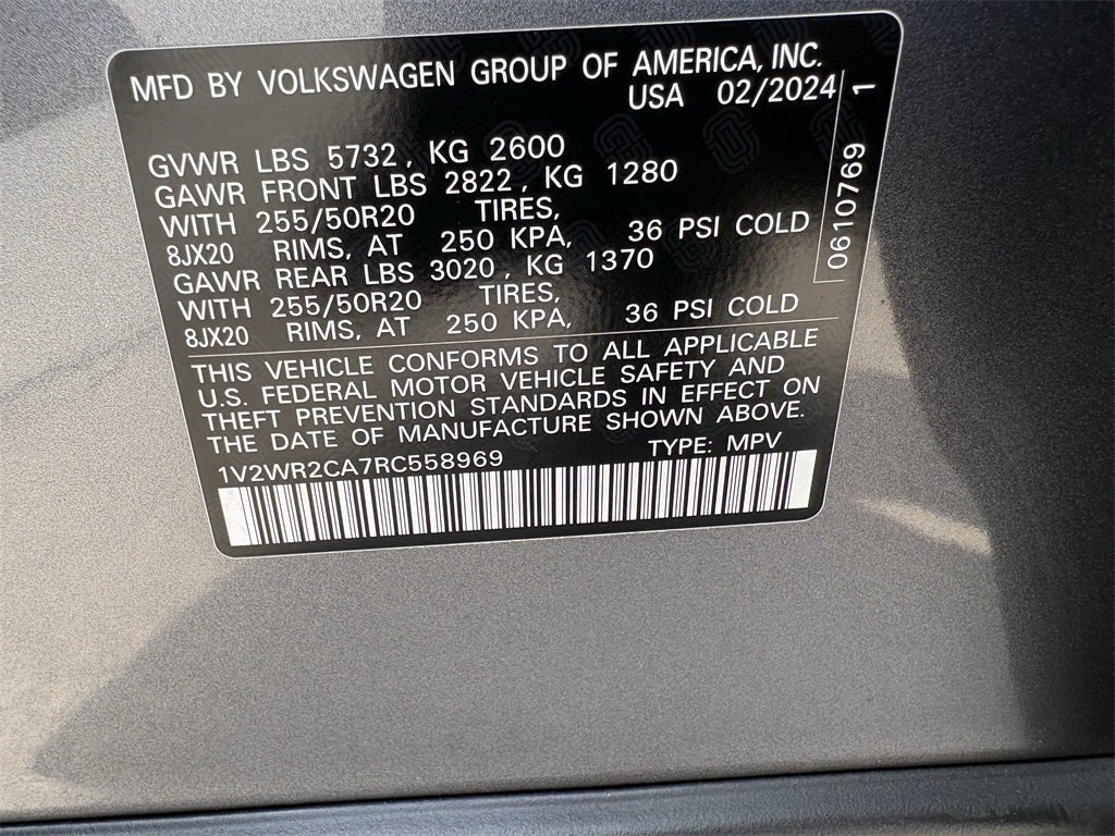 2024 Volkswagen Atlas 2.0T SE w/ Technology