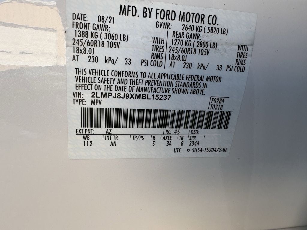 2021 Lincoln Nautilus Standard