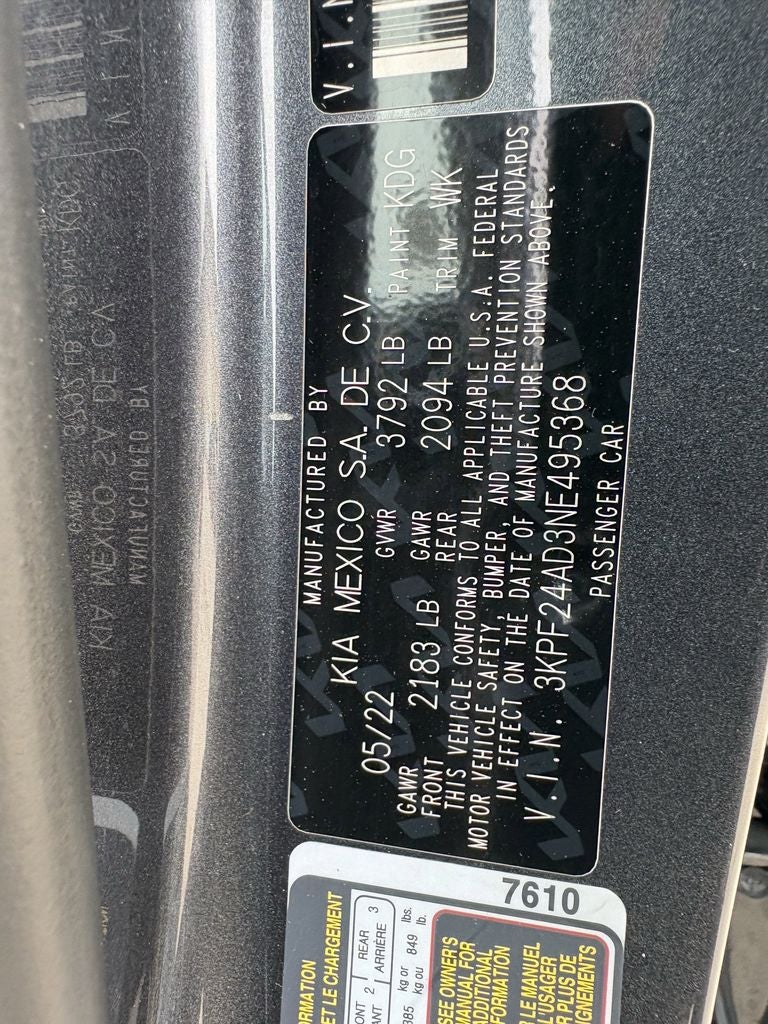 2022 Kia Forte LXS