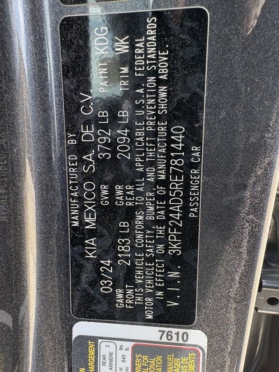 2024 Kia Forte LXS
