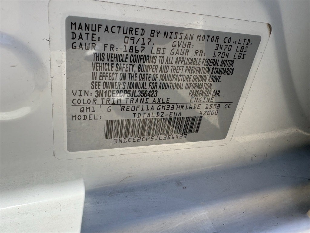 2018 Nissan Versa Note SV