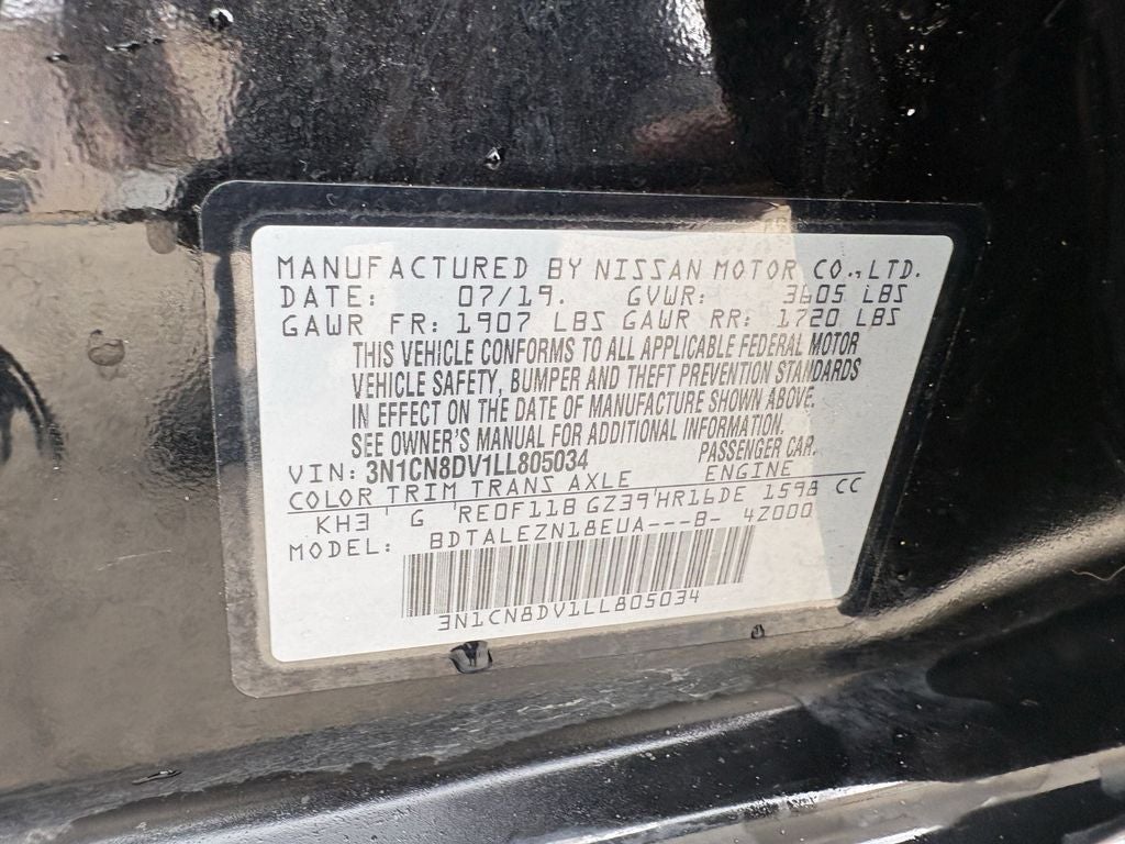 2020 Nissan Versa 1.6 S