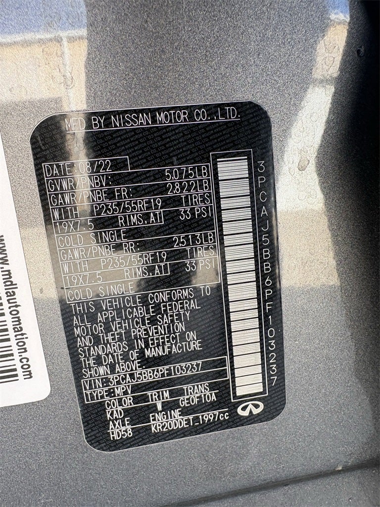 2023 INFINITI QX50 LUXE