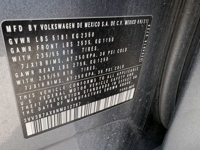 2022 Volkswagen Tiguan 2.0T SE