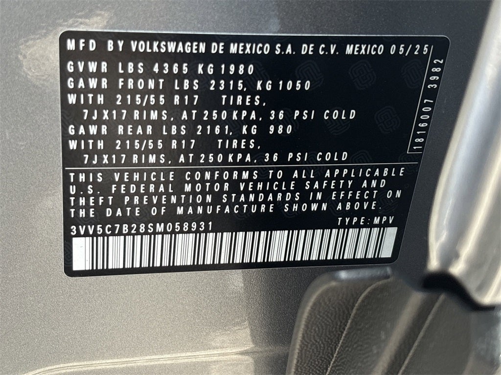 2025 Volkswagen Taos 1.5T S