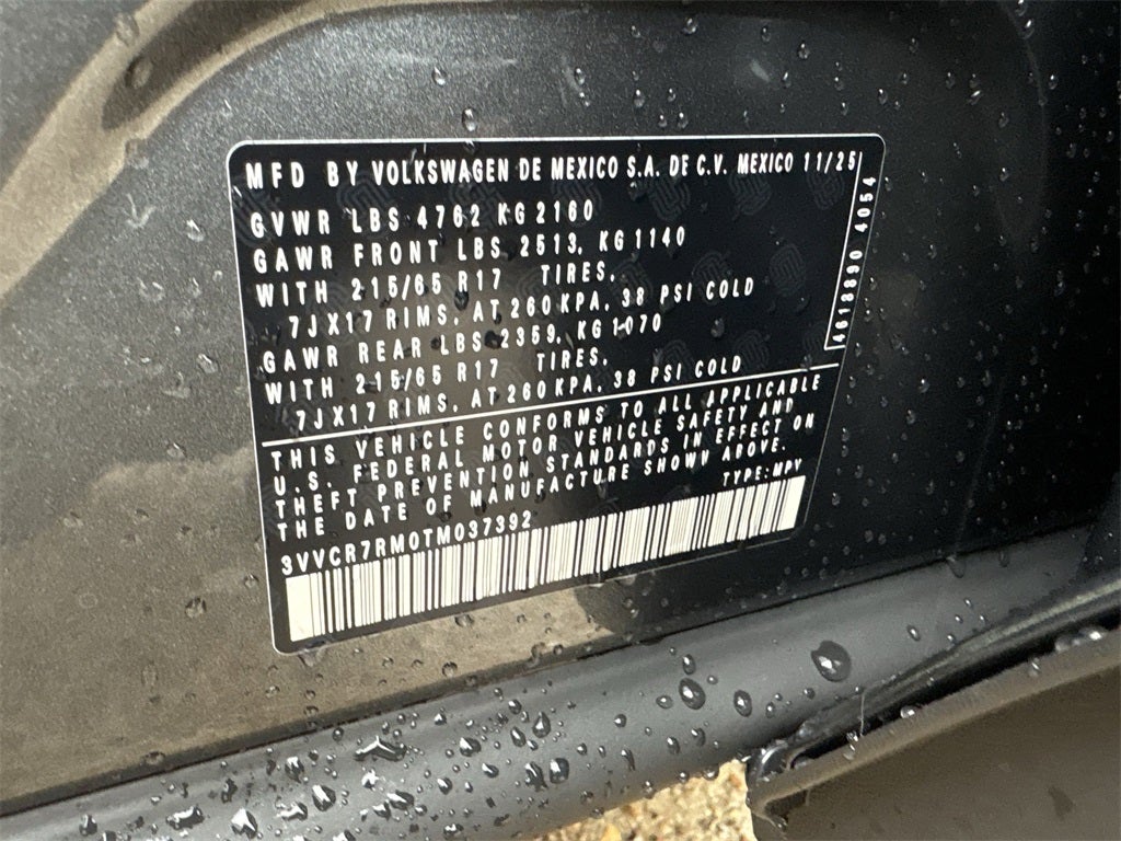 2026 Volkswagen Tiguan 2.0T S