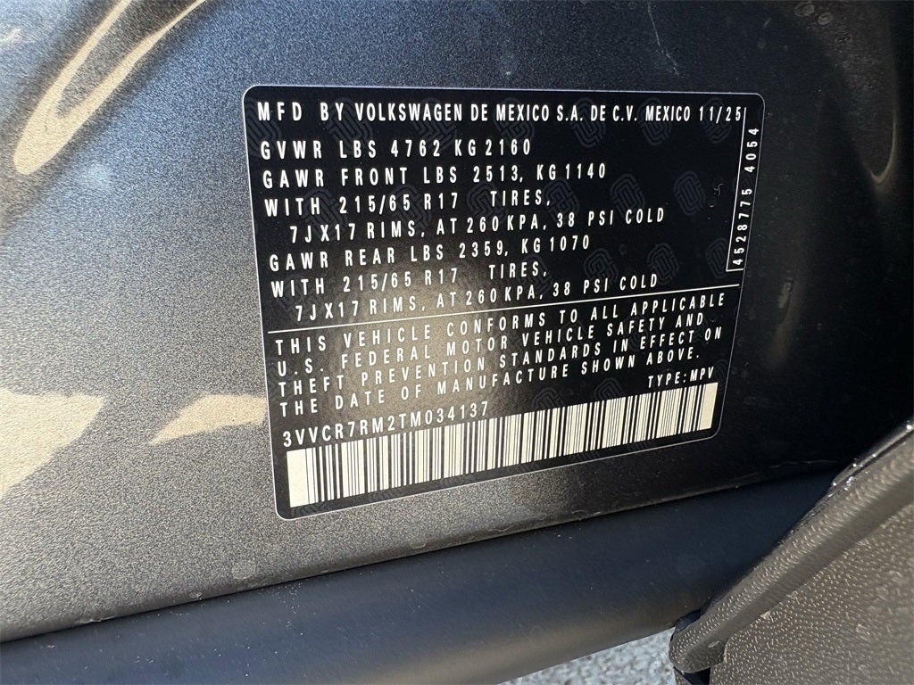 2026 Volkswagen Tiguan 2.0T S