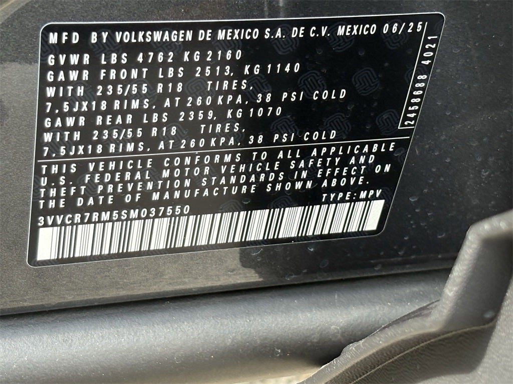 2025 Volkswagen Tiguan 2.0T S