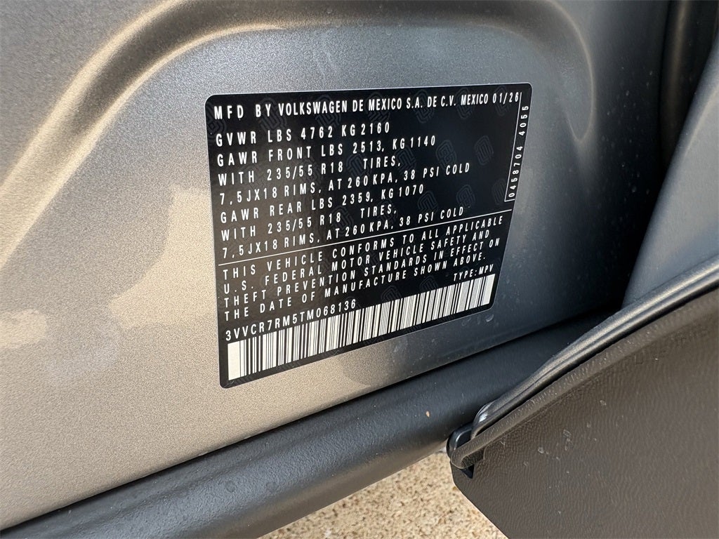 2026 Volkswagen Tiguan 2.0T S