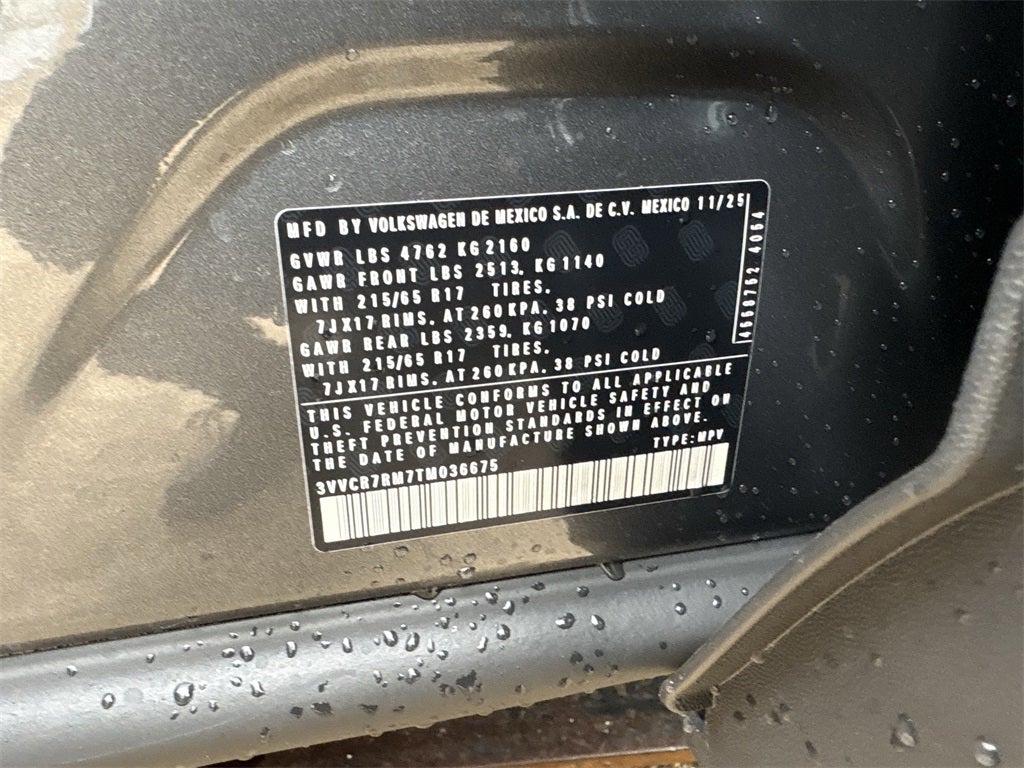 2026 Volkswagen Tiguan 2.0T S