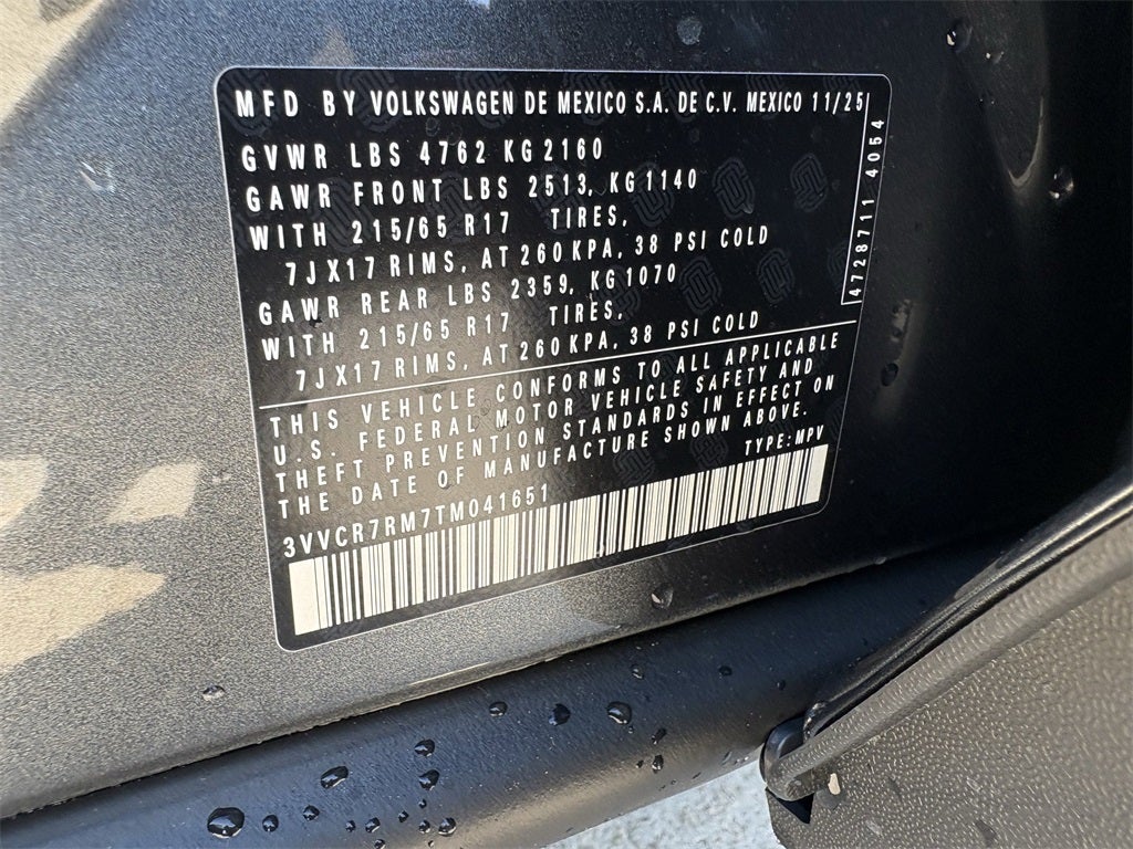 2026 Volkswagen Tiguan 2.0T S