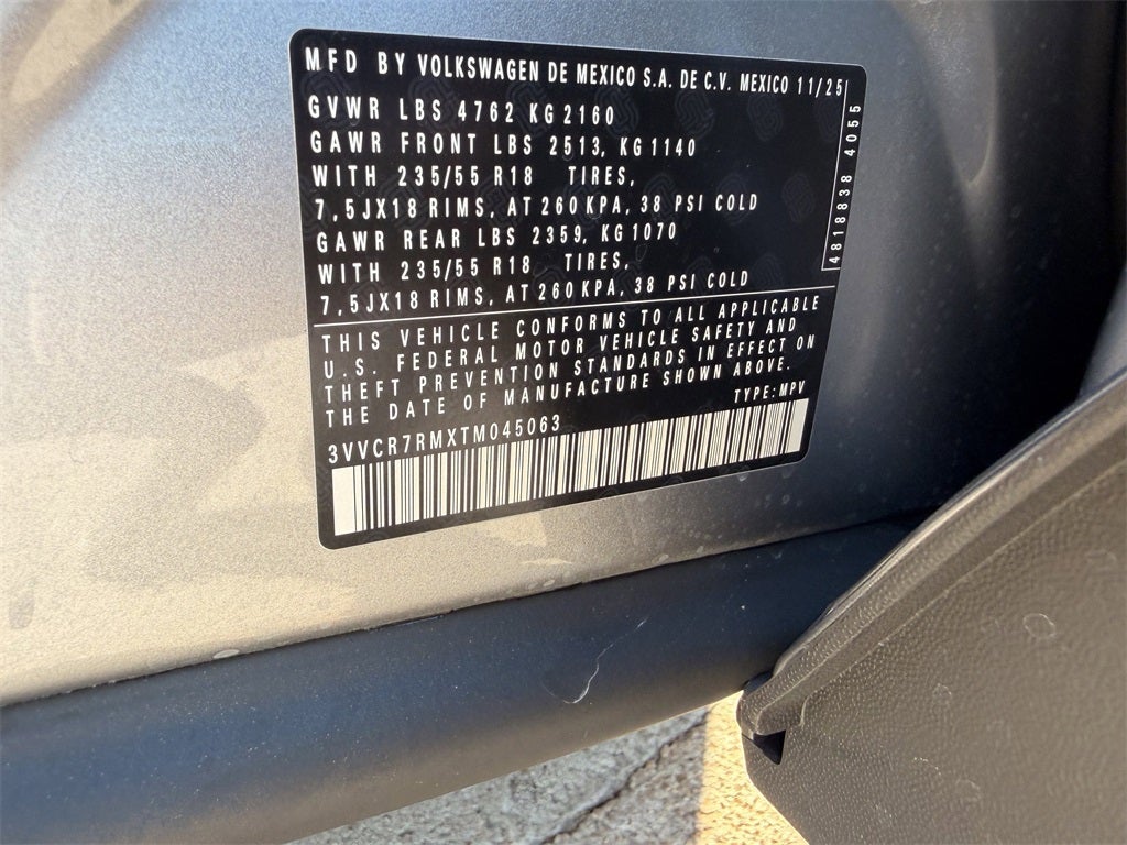 2026 Volkswagen Tiguan 2.0T S