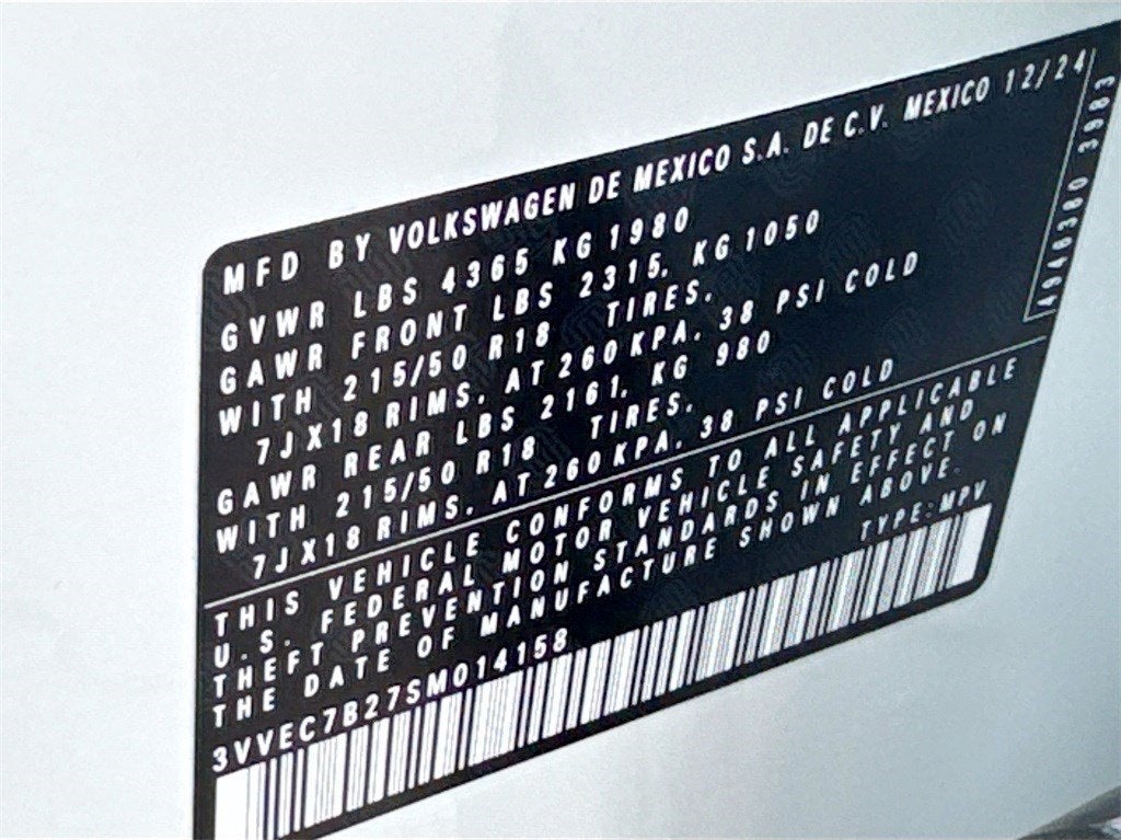 2025 Volkswagen Taos 1.5T SE