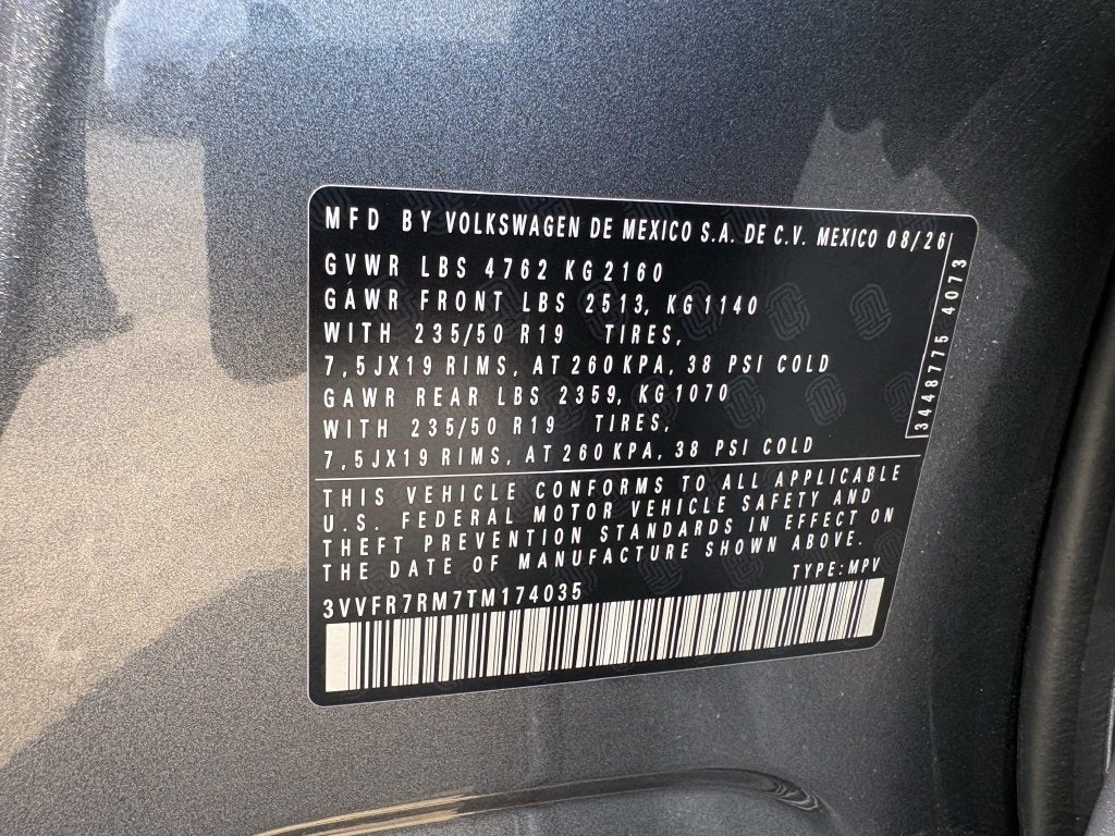 2026 Volkswagen Tiguan 2.0T SE