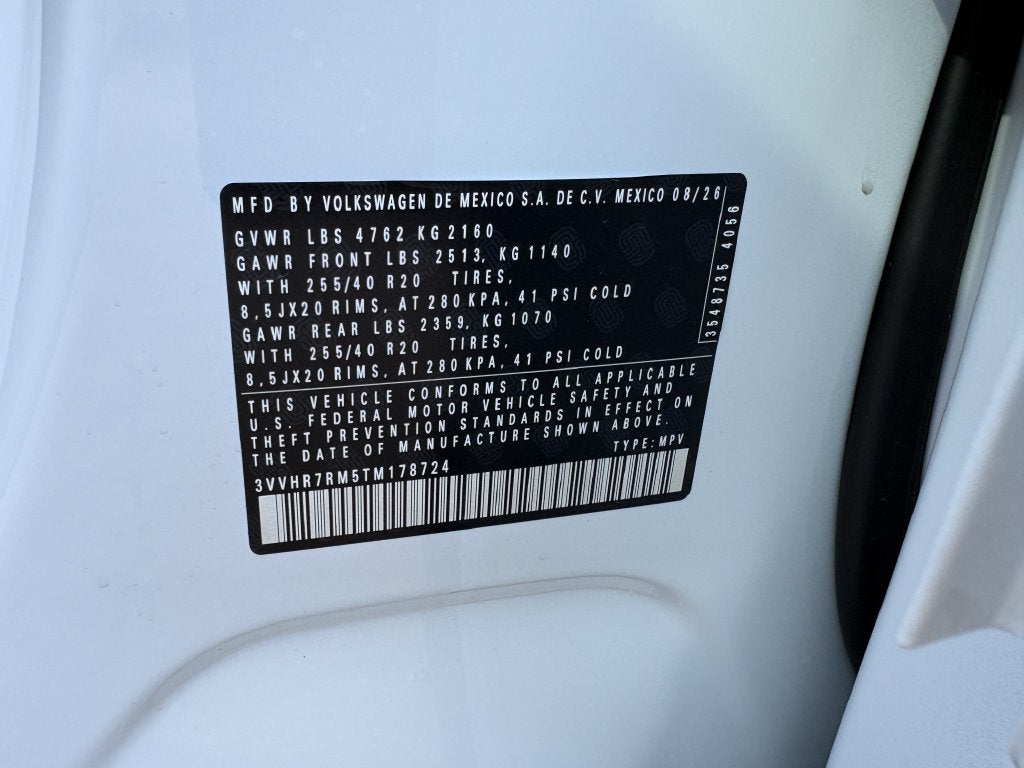 2026 Volkswagen Tiguan 2.0T SE R-Line Black