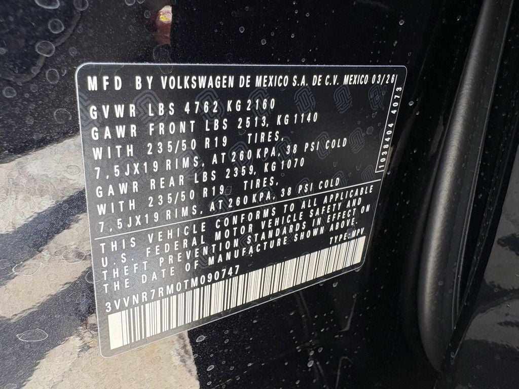 2026 Volkswagen Tiguan 2.0T SE